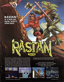 Rastan (US Rev 1) Arcade Game Cover